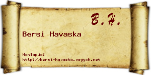 Bersi Havaska névjegykártya